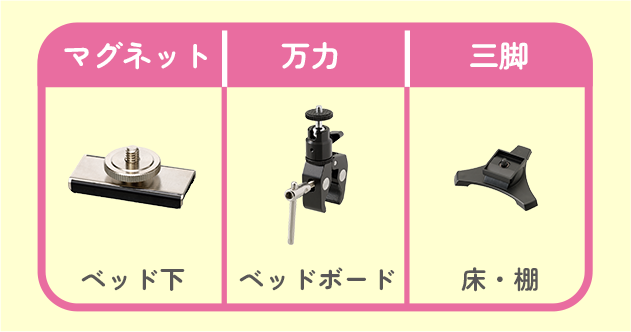 マグネット ベッド下 万力 ベッドボード 三脚 床・棚